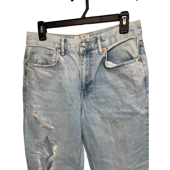 Destroyed Light Wash Denim Jeans By We The Free Size 27 - Picture 2 of 9